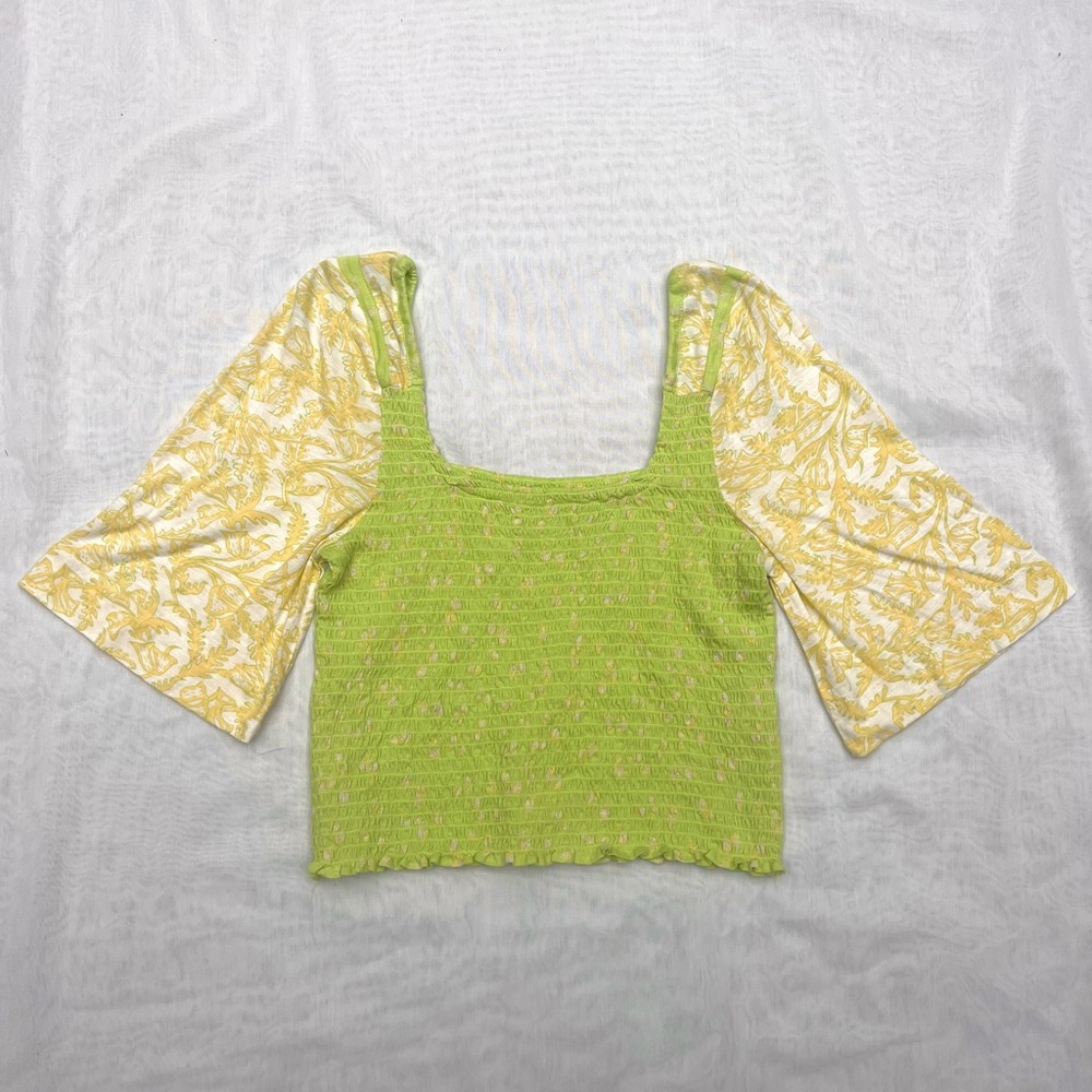 Marigold Free People Top in Key Lime